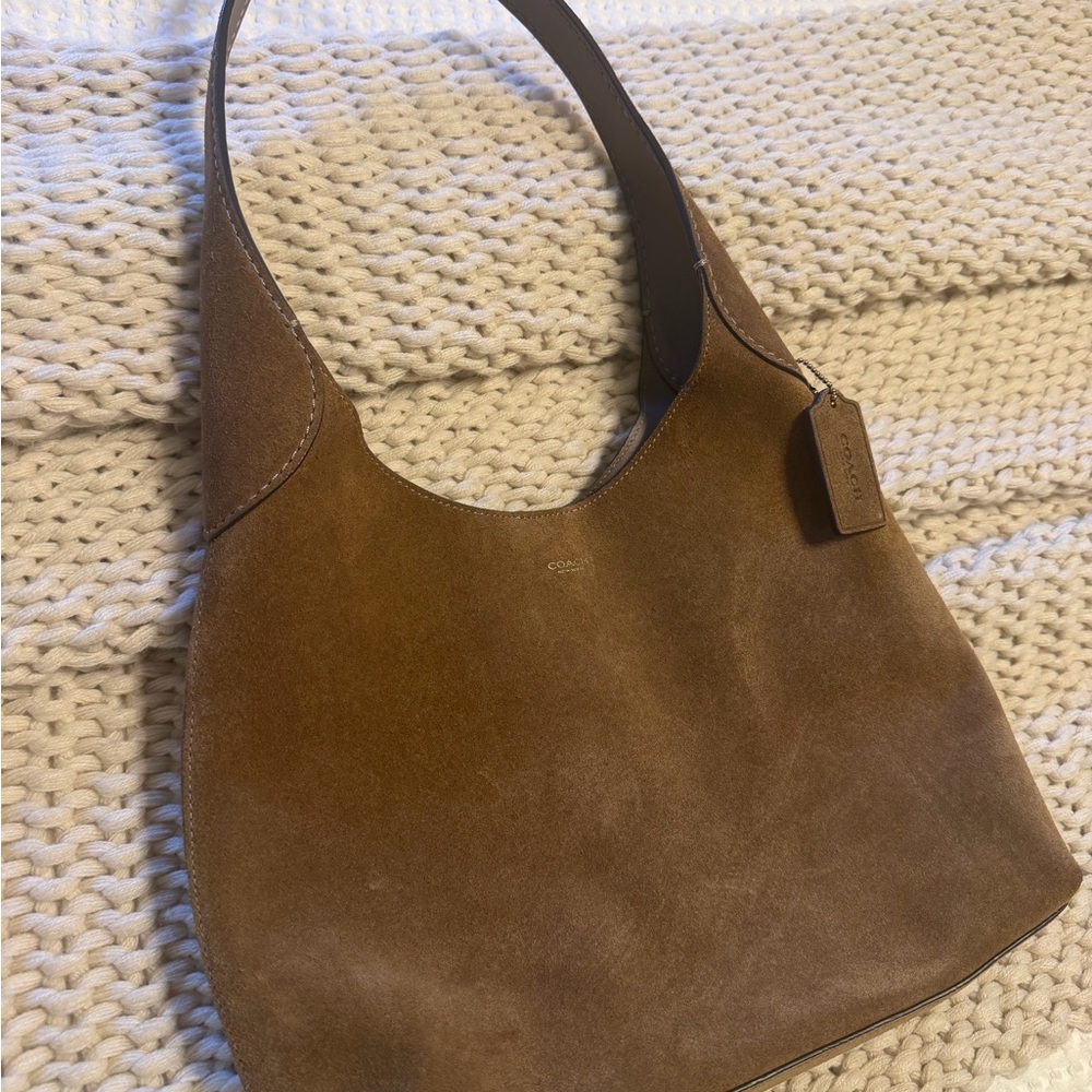 Coach Suede Brooklyn Shoulder Purse 28 - Picture 6 of 6